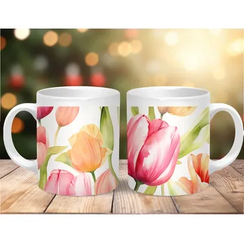 Hrnek 330ml, TULIPÁNY, cena za 1 ks