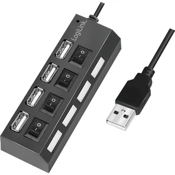 USB hub USB Hub LogiLink UA0128 4x USB 2.0, černý