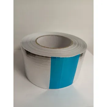 Izolační páska Hliníková izolační páska samolepicí 120°C 72mm x 45m s mřížkou, nehořlavá