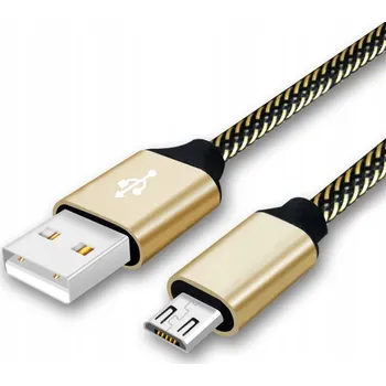 Datový kabel Kabel OWL-TECH USB - microUSB typ B, 1 m, zlatý