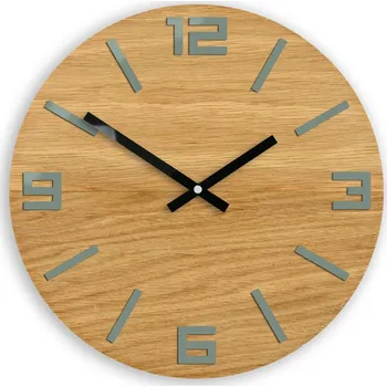 Hodiny MODERNÍ NÁSTĚNNÉ HODINY DUB ARABIC ŠEDÉ - NOVINKA!!