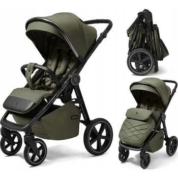 Kočárek Sportovní kočárek 4BABY Xplode zelený, hliníkový, skládací do plochého tvaru