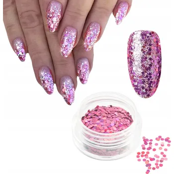 Ozdoba na nehty Holo Hologram Secret - Vločky - Č. 12 Černé Black