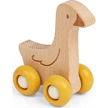 Dřevěná hračka Bigjigs Toys Domácí zvířátko na kolečkách Husa