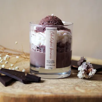 Svíčka Sójová svíčka Čokoládové brownie
