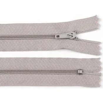 Zip Spirálový zip No 3 délka 40 cm pinlock, malé, 310 šedobéžová