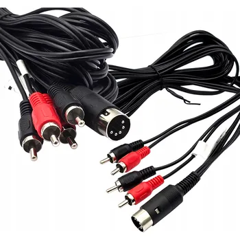Audio kabel KABEL AUDIO VIDEO PŘÍPOJKA 4x RCA (cinch) - DIN 5 PIN 2,5 m
