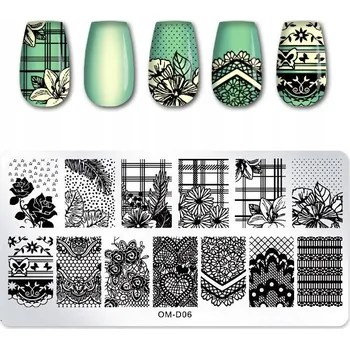 Přípravek na nehty Šablona / Destička na nehty pro zdobení nehtů
