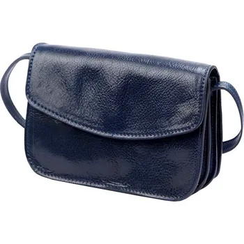 Malá lovecká tmavěmodrá kožená crossbody kabelka Florence no. 11