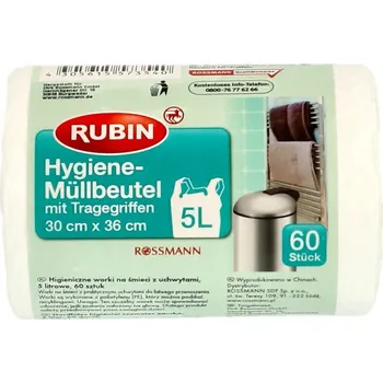 Pytle na odpadky Sáčky do koše na odpadky do koupelny Rubín Eco 5 l 60 ks