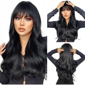 Paruka Paruka dlouhé syntetické vlasy černá Althair dámská