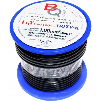 elektrický kabel Kabel LGY/H05V-K 1,00 mm2 10 m Černý