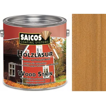 barva a nátěr na dřevo SAICOS Olejová lazura na dřevo DĄB 0086 2,5L