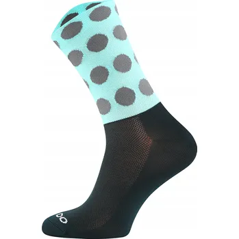 Pánské ponožky Cyklistické Ponožky Cycling Dots s plochým švem, termoaktivní 35-38 puntíky MINT