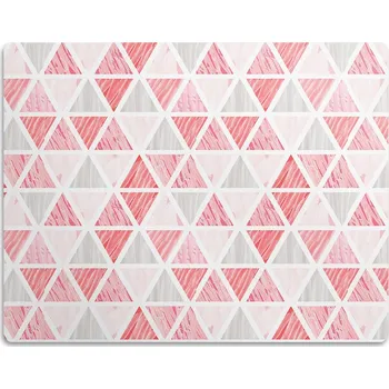 Miska pro psa Pro psa kočku podložka pod misku Růžové trojúhelníky 90x60