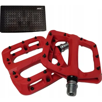 Pedál na kolo Platformové pedály HT PA03A červené