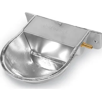 Hladinová napáječka pro psy, ovce, kozy GAUN 71001 - 1,25 l hliníková, s držákem na zeď