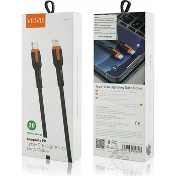 Datový kabel Kabel VIDVIE USB - Apple 30-pin 1 m oranžový