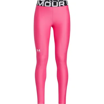 Dívčí legíny Under Armour Heat Gear Gym Leggings Super Pnk/Wht 13 let