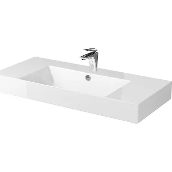 Umyvadlo Umyvadlo na desku obdélníkové Cersanit Inverto 100 cm bílé