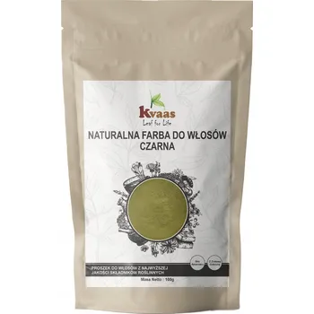 Barva na vlasy KVAAS PŘÍRODNÍ BYLINNÁ BARVA HENNA NA VLASY ČERNÁ 100g