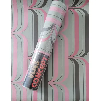 Fototapeta Vliesová tapeta geometrický vzor šedo-růžová 6444-50