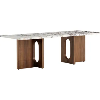 Konferenční stolek Audo CPH Ořechový konferenční stolek AUDO ANDROGYNE s mramorovou deskou 120 x 45 cm