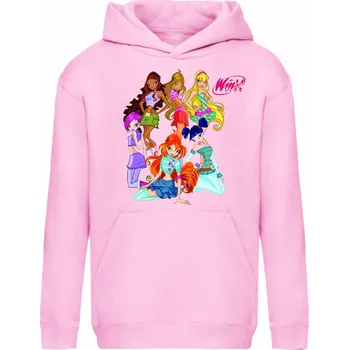 Dívčí mikina Divčí bavlněná mikina Winx Club Barva: Světle růžová, Velikost: 122/128 - 7/8let