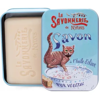 Mýdlo Marseillské mýdlo La Savonnerie de Nyons KVĚT BAVLNY BOX Kočky 200g