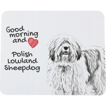Obraz Polský nížinný ovčák – podložka pod myš se psem s vaší fotografií