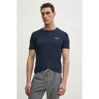 Pánské tričko Tričko Pepe Jeans ORIGINAL BASIC 3N tmavomodrá barva, s potiskem, PM508212 59X, vel. XS