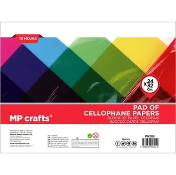 Barevný papír Madrid Papel Celofánové fólie barevné - 24x34 cm, 10 barev