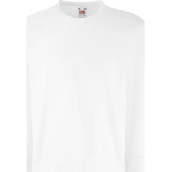 Chlapecké tričko Fruit of the Loom Dětské tričko Fruit of the Loom Valueweight dlouhý rukáv Bílá 152 (12-13)