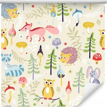 Fototapeta Tapeta do dětského pokoje zvířátka lesní lišky
