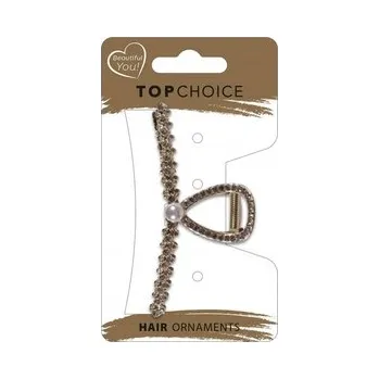 TOP CHOICE Spona do vlasů - zdobená zlatá (26966) 1 ks - mix vzorů