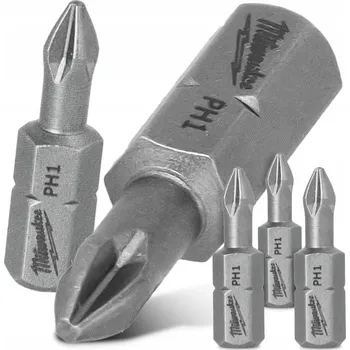 Bit 3x BIT MILWAUKEE Šroubovací bit PH1 25 mm Magnetický hrot Philips pro vrtačky