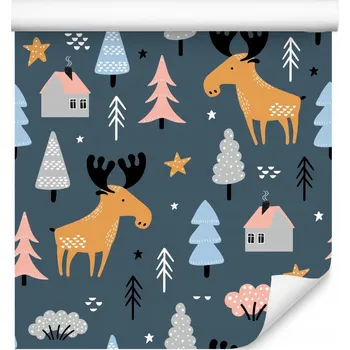 Fototapeta Tapeta pro Děti LOSI Zvířata Les Domov Hvězdičky