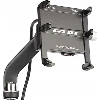 GUB 91 G91 DRŽÁK NA TELEFON NA KOLO S MONTÁŽÍ POD ZRCÁTKO A NABÍJEČKOU