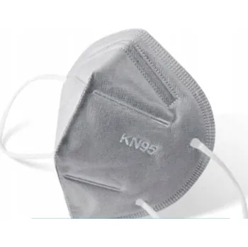 respirátor Ochranná maska KN95 s filtrem FFP2 1 ks, šedá