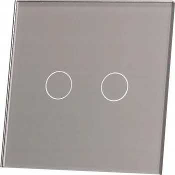 vypínač Dvojitý dotykový vypínač, pod omítku Livolo, odstíny šedé VL-C702-64