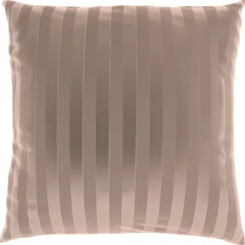 Bytový textil Kvalitex Saténový povlak na polštářek s PROUŽKEM béžový Bavlna Satén, 40/40 cm