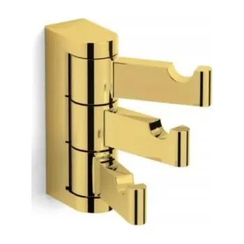 TROJITÝ HÁČEK NA RUČNÍKY ZLATÝ LESK STELLA MILANO