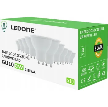 Žárovka 10x LED žárovka GU10 8W Teplá barva Premium Energeticky úsporná LED sada