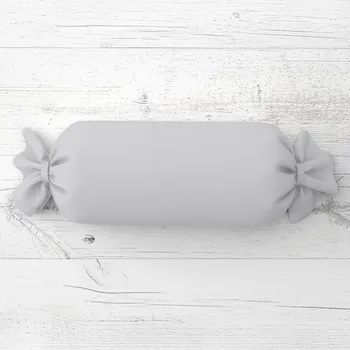 Dekorativní polštářek Polštář válec bonbon Rongo RG-016 Světle šedý 15x60 cm