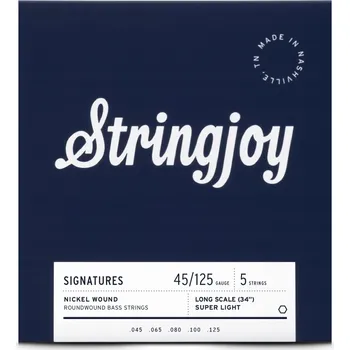 Struna pro kytaru a smyčcový nástroj Niklové struny pro 5strunnou baskytaru Stringjoy SIGNATURES 45-125