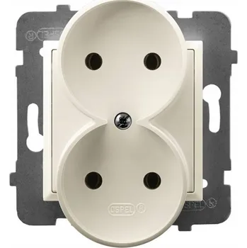 Elektrická zásuvka Ospel béžová nástěnná Elektrická Zásuvka