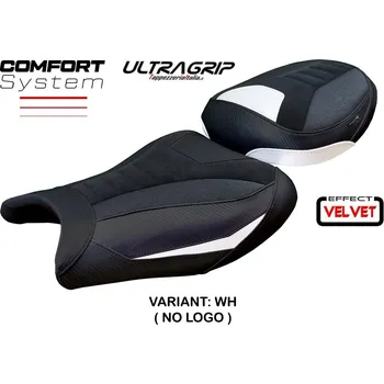 Moto sedlo TPZ Italia potah sedla Suzuki GSX R 1300 Hayabusa (21-25) Denia velvet ultragrip comfort model potah sedla: bez loga WH (white)