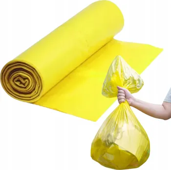 Pytle na odpadky Žluté pytle na odpadky 60L Odolné 50 kusů na tříděný odpad - Plast