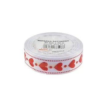 Set školních potřeb Wstążka satynowa w serca biała 25mmx22m (pl, 2000, Kunststoffverpackung, Brewis)