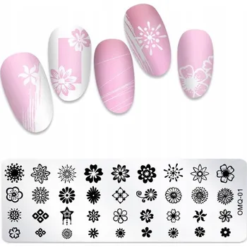 Přípravek na nehty Šablona / Destička na nehty pro zdobení nehtů